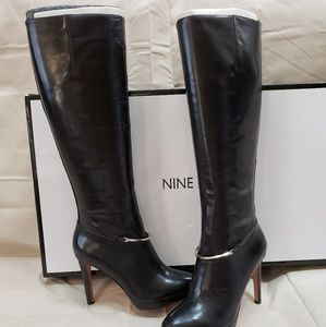 Nine West PEARSON Knee High Leather Boots Boot